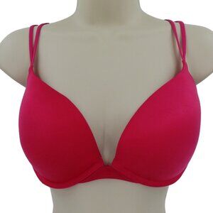 Victorias Secret 36D Very Sexy Push Up Bra Solid Pink Padded Underwire Padded